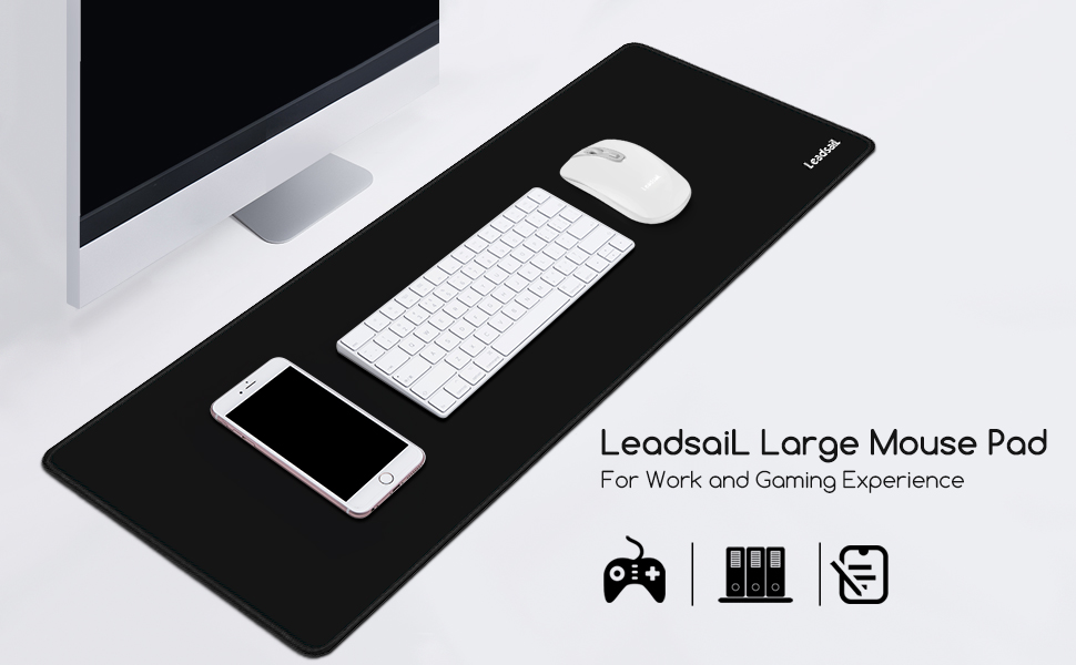 LeadsaiL Large Gaming Mouse Mat/Pad 800 * 300 * 4mm Extended Large Size
