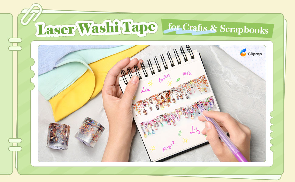 Amazon.com: Gilprop 5 Rolls Floral Washi Pet Tape Set Flower