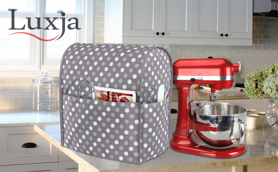 Luxja Dust Cover Compatible with 68 Quart KitchenAid Mixers, Cloth