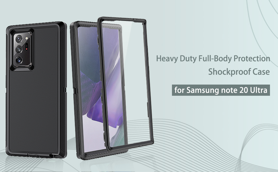 IHONVA for Galaxy Note 20 Ultra Case Shockproof 3 in 1