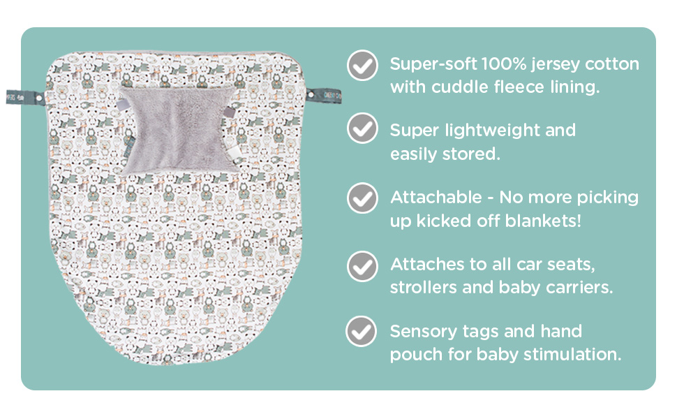 Cheeky Chompers Printed Travel Toddler & Baby Blanket Super Soft