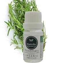 Nativilis Organic Rosemary Essential Oil(Rosmarinus officinalis)- 100% Natural - 10ml (GC/MS Tested)