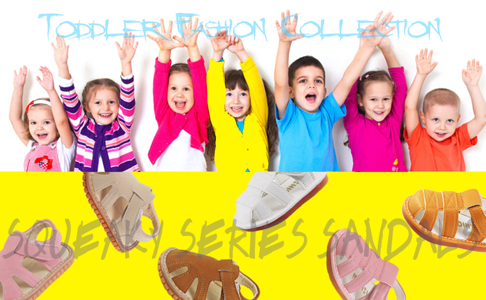 SOFMUO Baby Boys Girls Squeaky Sandals NonSlip Soft
