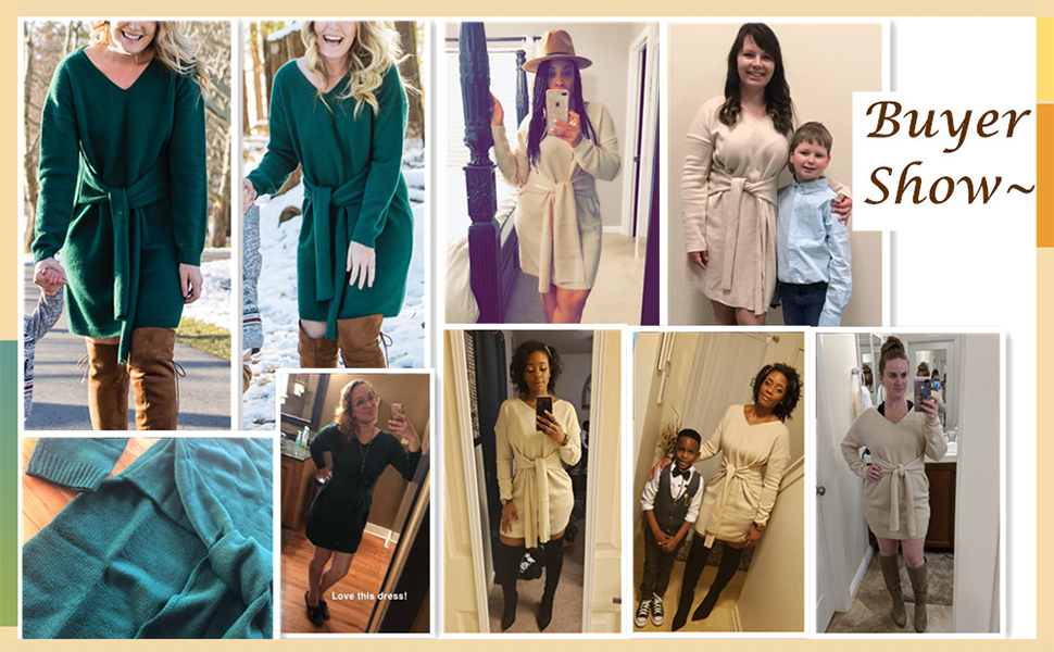 dresses and sweaters