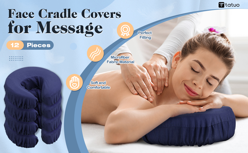 Face Cradle Covers for Massage - White -12 Face Cradle Covers for Massage - White -12