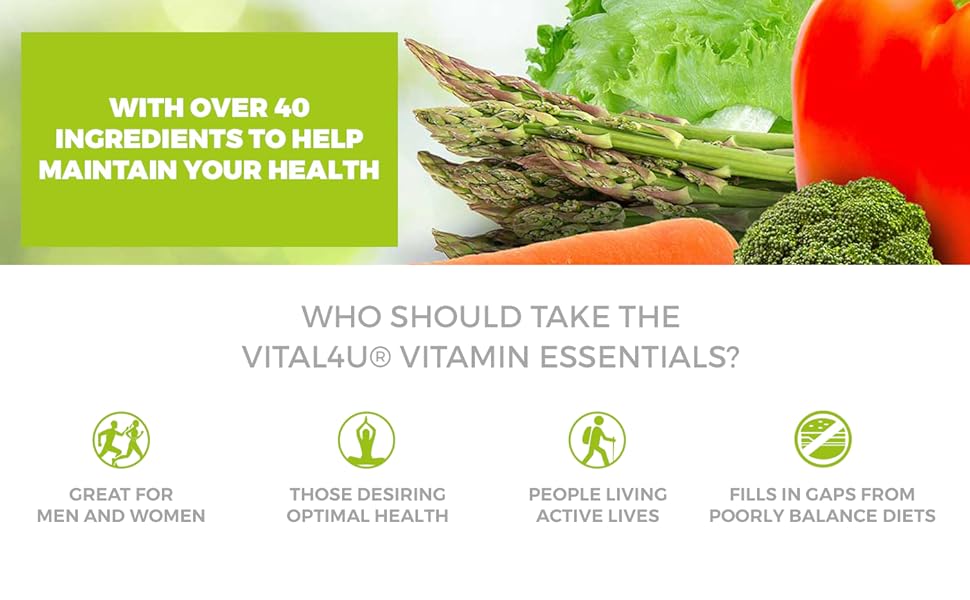 VITAL 4U VITAMIN ESSENTIALS OVER 40 INGREDIENTS