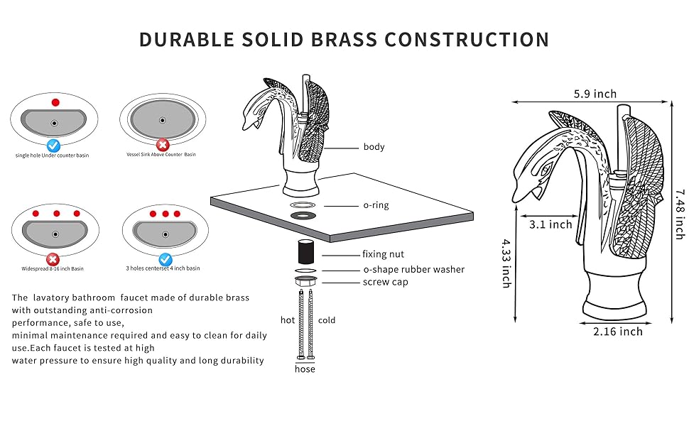 single handle bathroom faucet 