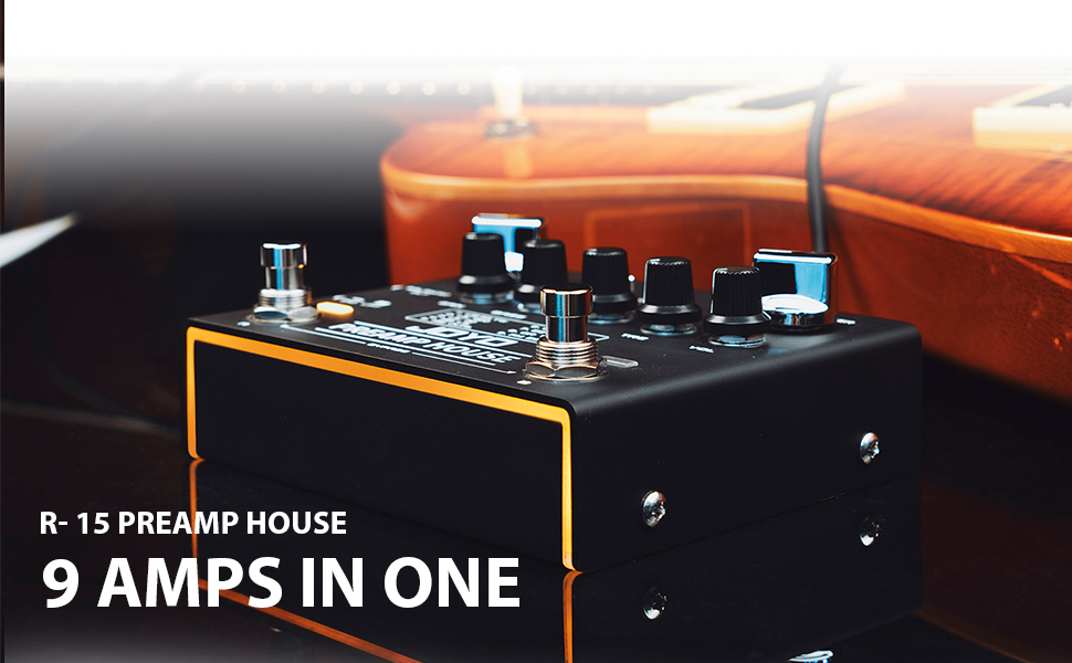 JOYO R15 Preamp House Multi Effect Pedal, 18 Tones & 9