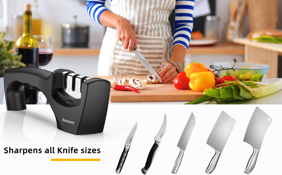 4 in 1 Kitchen Knife Sharpener,Best Knife Accessories