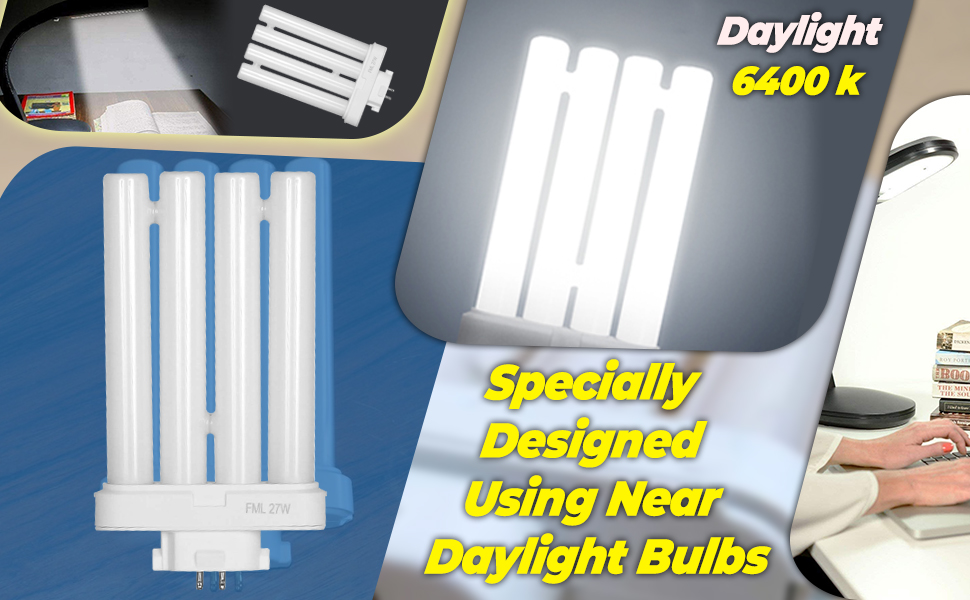 ARSUK 27w Daylight Replacement Bulb for High Vision Study Reading and