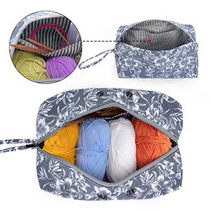 Amazon.com: Luxja Yarn Storage Bag, Carrying Knitting Bag for Yarn ...