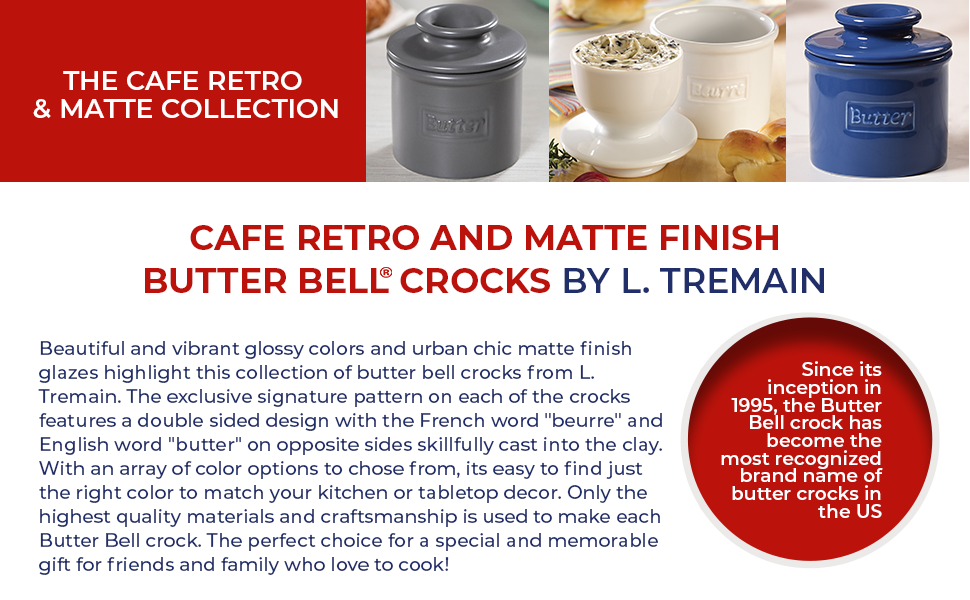 Butter Bell The Original Butter Bell Crock by L. Tremain, French Ceramic Butter Dish, Café