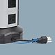 This retracable power strip tower is wire adjustable.
