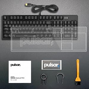 Package contents for Nova Optical PRO Mechanical Gaming Keyboard