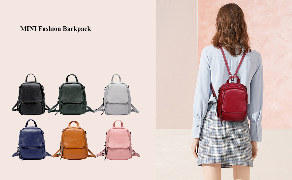 red fashion backpack
