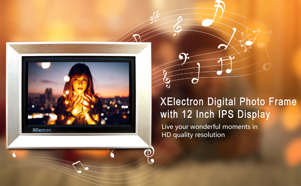 Buy XElectron Digital Photo Frames (12 inch, Metallic) Online at Low