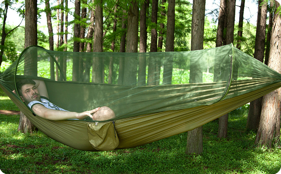 Camping Hammock Portable Hammock with Mosquito Net Double