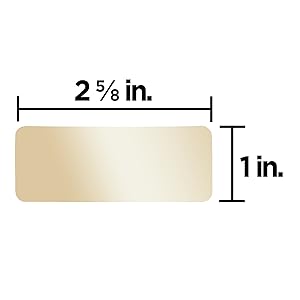 gold metallic mailing labels