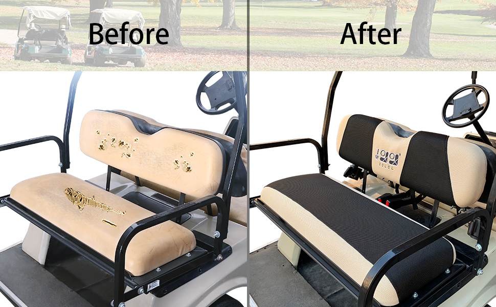 Golf Cart Rear Seat Cover install