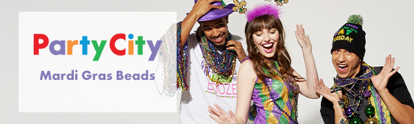 Amazon Com Amscan Mardi Gras Bead Necklaces Carnival Party