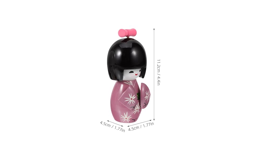 Amazon.co.jp: DECHOUS こけし 日本 人形 着物 木製 和風