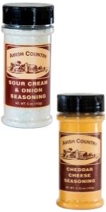 Sour Cream and Onion Cheddar Cheese Seasoning Amish Country Popcorn Topping Flavor Old Fashioned