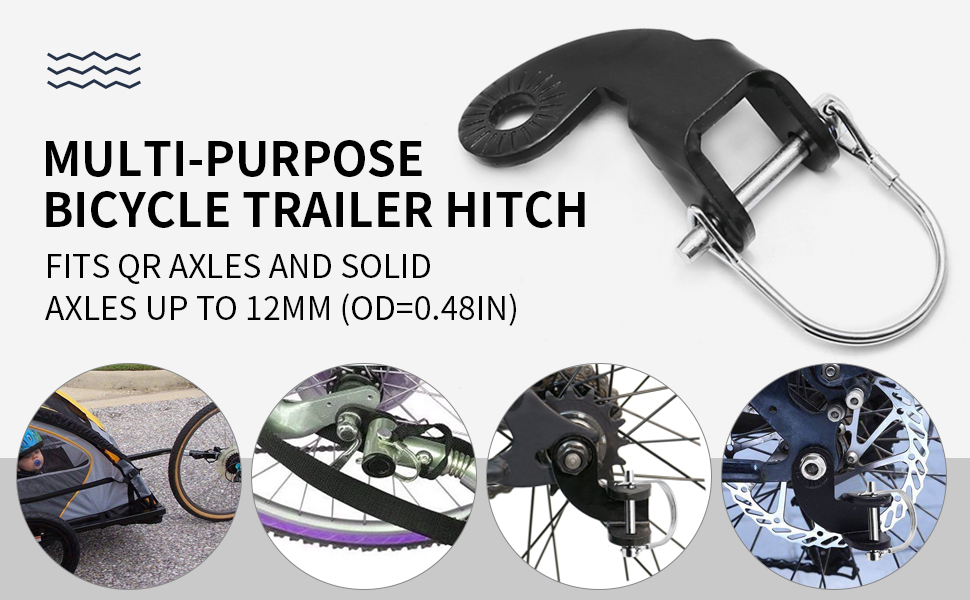 Bicycle Trailer Hitch Steel Hitch Coupler Replaces for Burley Bike Trailers Adapter