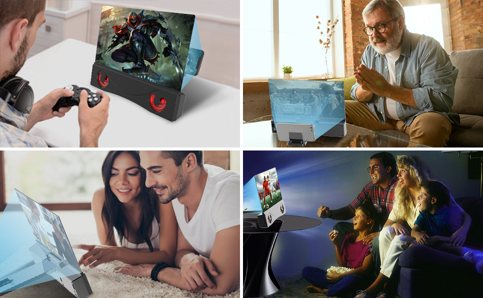 Screen Amplifier with Foldable Holder Stand Screen Enlarger
