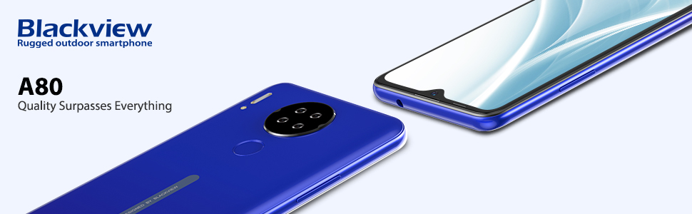 Blackview Mobile Phone, A80 4G Smartphone SIM Free Phones