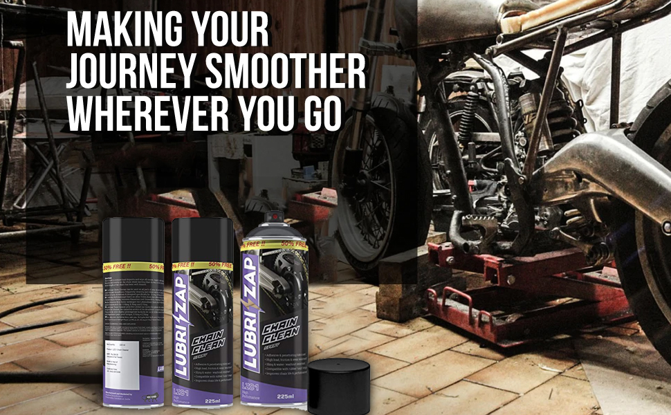 LUBRIZAP Chain Cleaner Spray For All Bikes