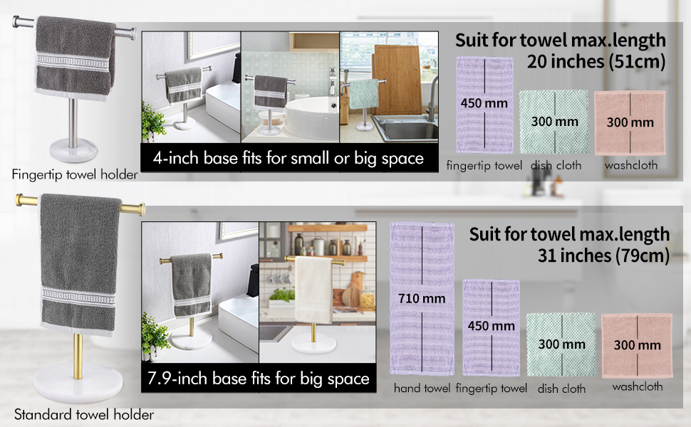Amazon Brand - Umi Toallero de Pie en Forma de T con Base de ...