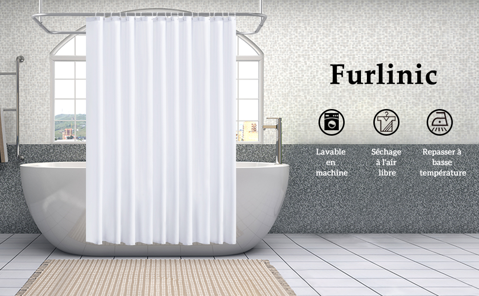 rideau de douche tissu en polyester