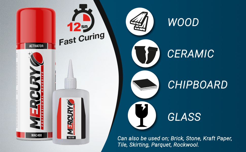 Mercury CA Glue with Activator (3.5 oz 13.5 fl oz