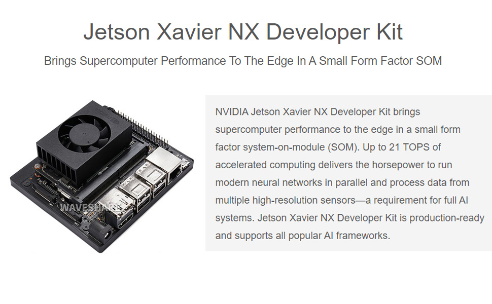 Waveshare Jetson Xavier NX Developer Kit, Small AI For