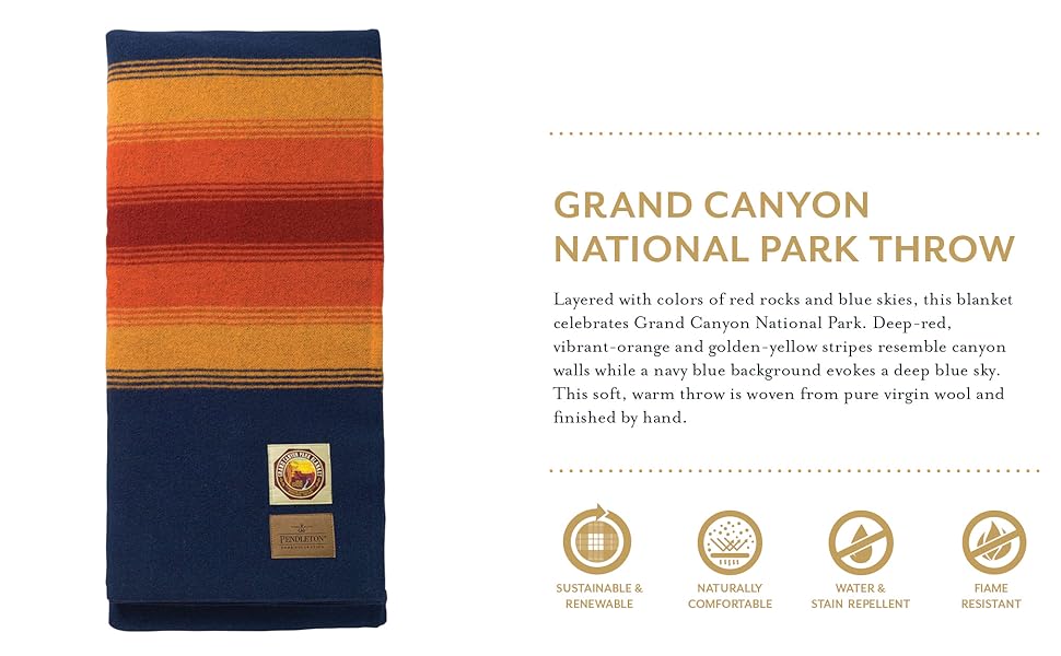 Pendleton Grand Canyon Navy National Park Throw, Grand