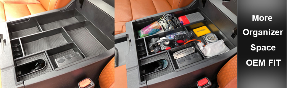 enter Console Tray Organizer Glove Box Fits for 2014-2019 Toyota Tundra, Armrest Storage Box