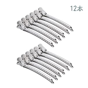 アンティーク　ヘアセット用品　金属製クリップ12個とケースのセット アンティーク ヘアセット用品 金属製クリップ12個とケースのセット