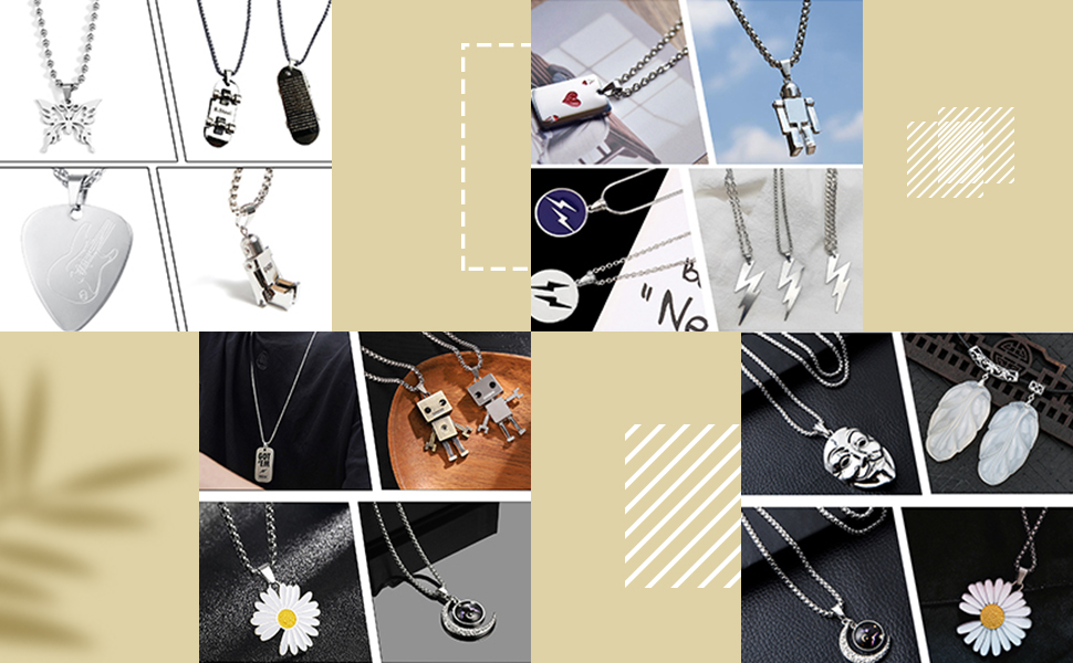 UNICRAFTALE About 50pcs 5 Sizes Black Pendant Bails Stainless Steel Snap On Bails