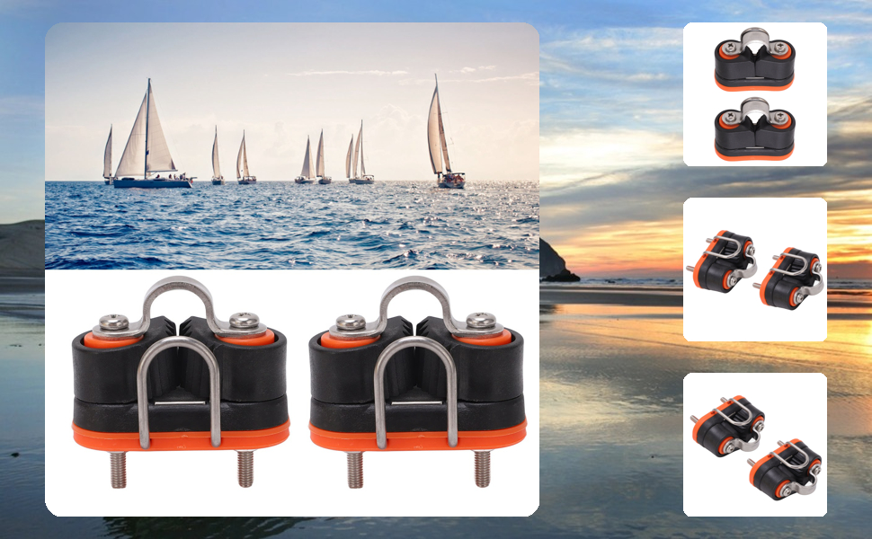 Kayak Cam Cleat, Sailboat Kayak Cam Cleat Fast Entry Wire Fairlead Marine Boat Hardware for 3 to 12mm Rope Nylon Rope Cleat Boat Cam Cleats For Rope 12 1619220115511-1