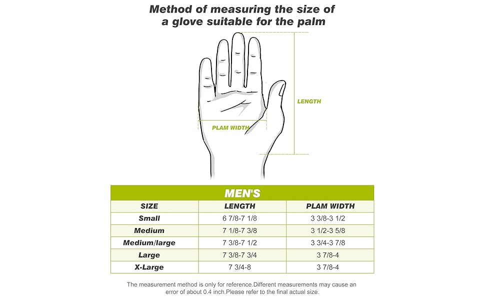 GLOVE SIZE CHART