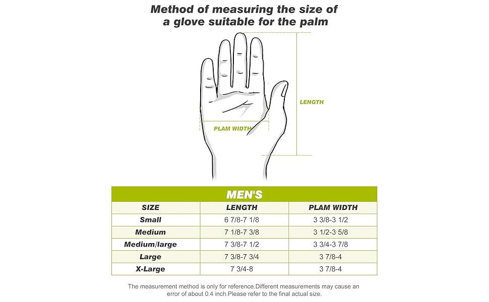 GLOVE SIZE CHART