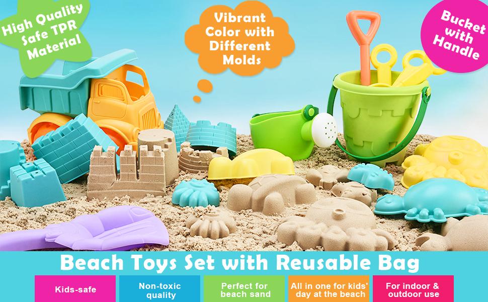 Beach Sand Toys for Kids Toys 29Pcs Sand Toys with Mesh