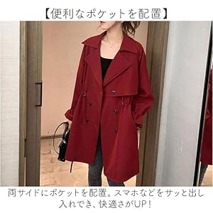 Amazon.co.jp: トレンチコート レディース コート スプリング