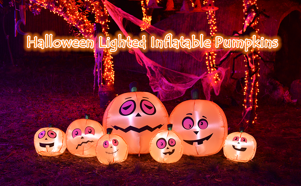 Amazon Com Twinkle Star Calabazas Inflables De Halloween De 9 2 Ft De Largo Decoracion De Halloween Para Exteriores Interior O Vacaciones Calabaza Iluminada Decoracion Animada De Halloween Decoracion De Cesped Gigante Con Luces