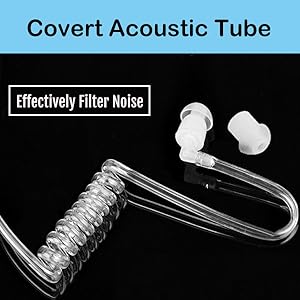 Retevis Acoustic Tube Walkie Talkie Earpiece with Mic, Coil, 2 Pin, for RT22 RT68 RT21 H-777 RT27 RT86 RB26 RB89, Compatible with pxton SAMCOM Kenwood Two-Way Radio, 2 Way Radio Earpiece(2 Pack) 20 Walkie Talkies Earpiece with Acoustic Tube