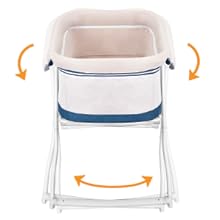 COSTWAY Lettino Da Viaggio, Pieghevole Culla Neonato Con Borsa, Funzione A Dondolo, Materasso Inclusa, 0-15 Kg, 91 X 56 X 70 Cm (Grigio) 12 2