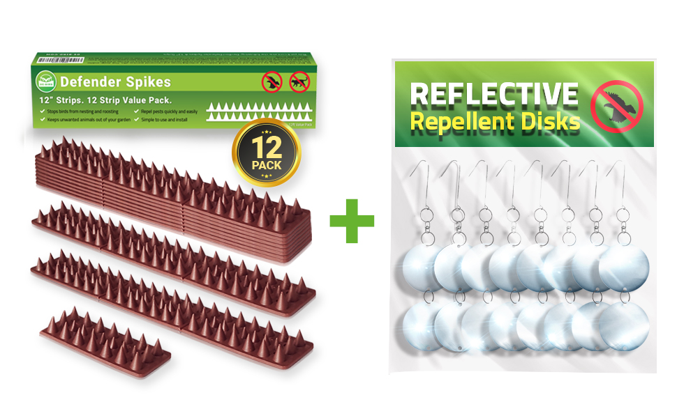 DeBird Bundle Includes Defender Spikes 12 pk & Bird