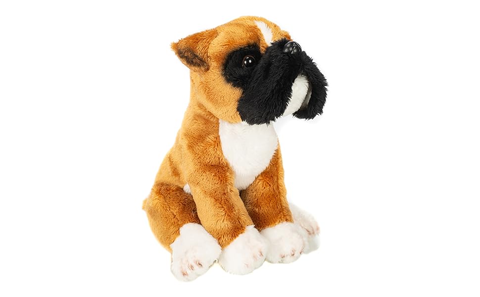 DEMDACO Brown Boxer Dog Children's Plush Beanbag Stuffed Animal Toy Baby