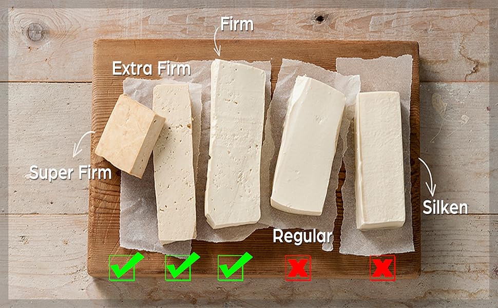 Yarkor Bamboo Tofu Press, Built in Tofu Strainer and Drip Tray Easily