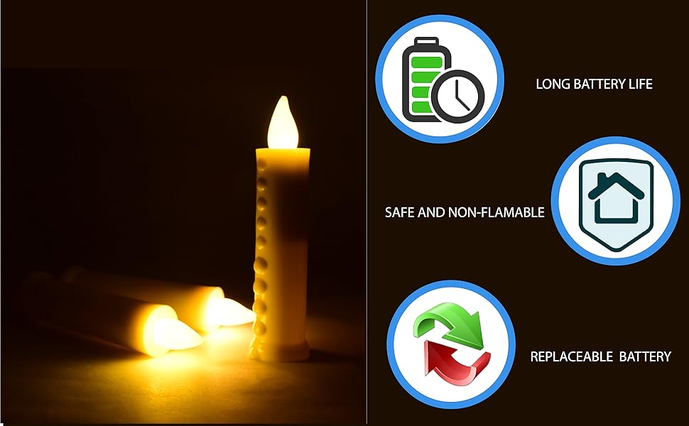 TED TECH Tedtech Led ECandles for EcoFriendly Decorations (Set of 6